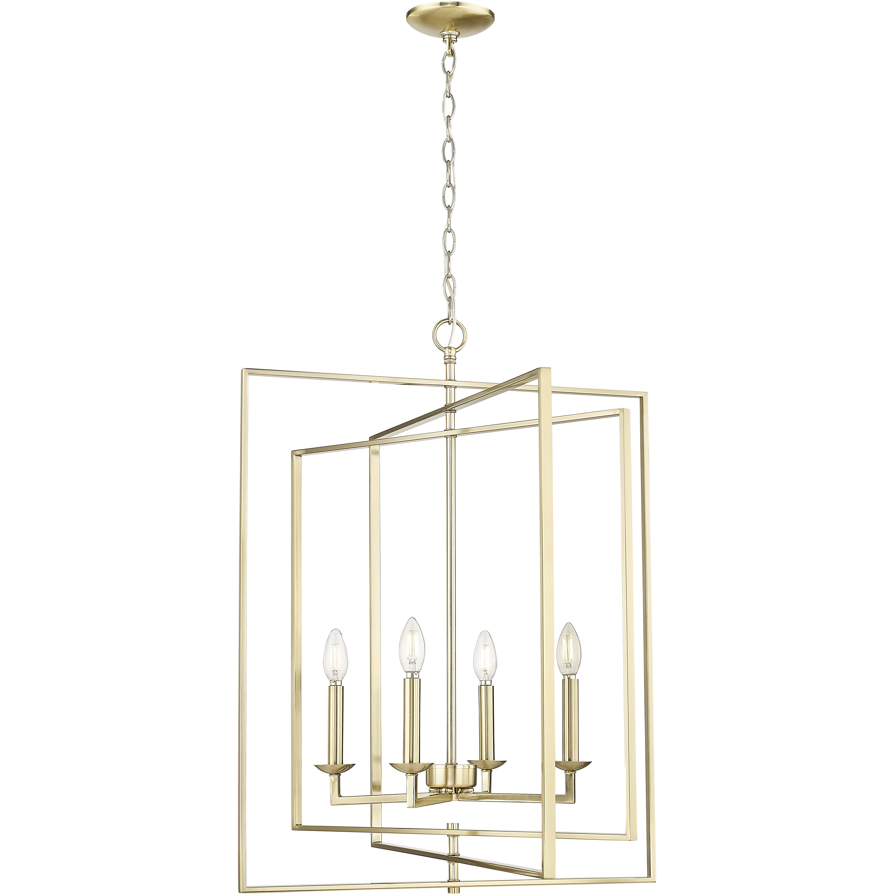 Nellis 4 Light 26 inch Modern Gold Pendant Ceiling Light